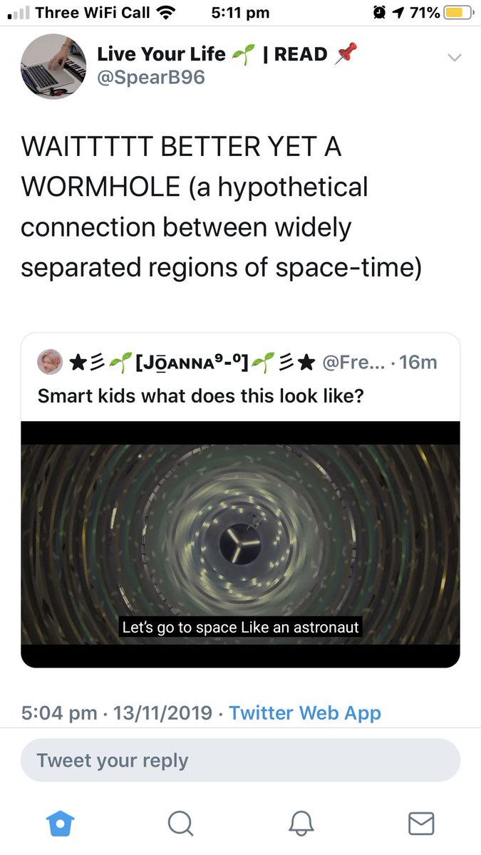 Credit to the people in the tweet but what if it is a wormhole to the universe chan is creating???