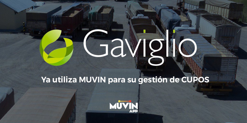 muvinapp's tweet photo. Agradecemos la confianza al equipo de GAVIGLIO que ya utiliza #muvin para gestionar la solicitud, asignación y trazabilidad de sus #cupos. 
Seguimos conectando y haciendo más eficiente la #logistica #agroindustrial >>
Llamanos y proba muvin gratis! +54 9 341 211-4364 https://t.co/nUt4YhhPBd
