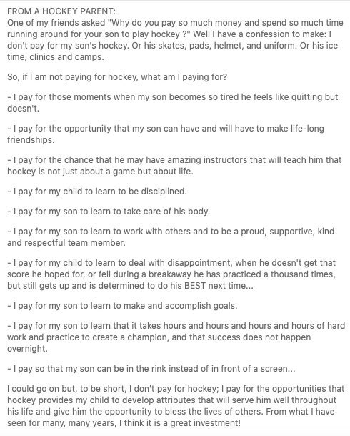 All minor hockey parents should read this!