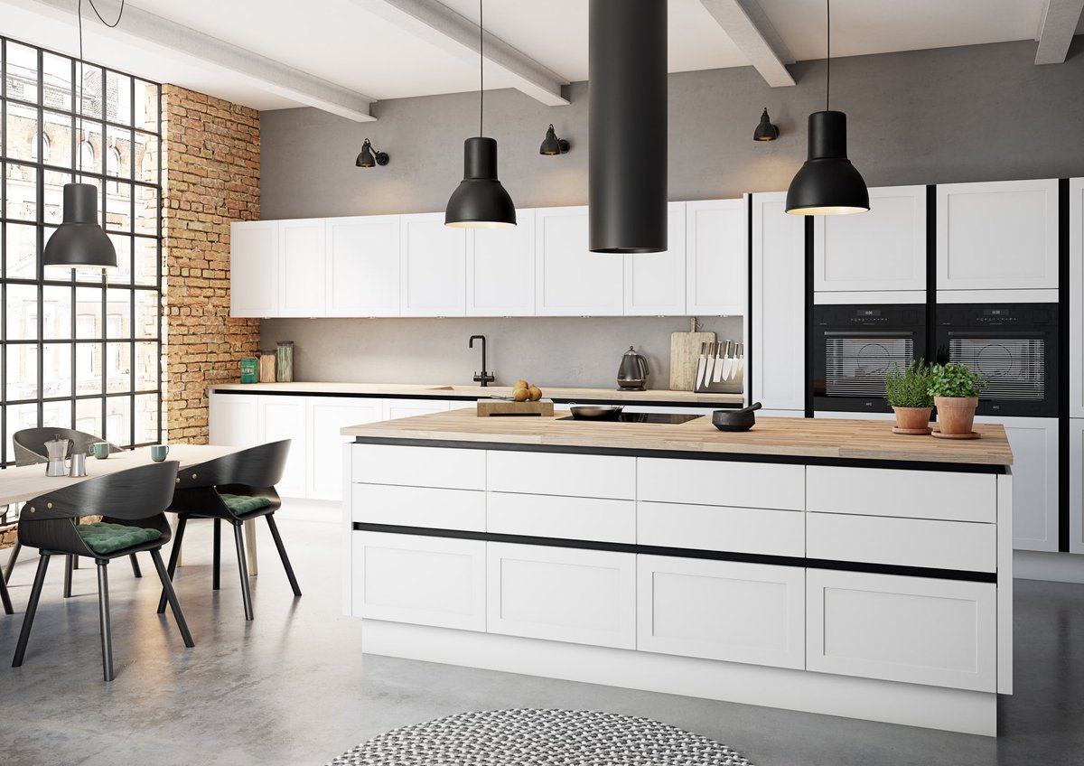 MagnetUK's tweet image. Slick &amp;amp; bold with a Scandinavian feel  🖤 Which of our monochrome kitchens do you prefer? Tweet us!

#MonochromeKitchen #Monochrome #KitchenDesign