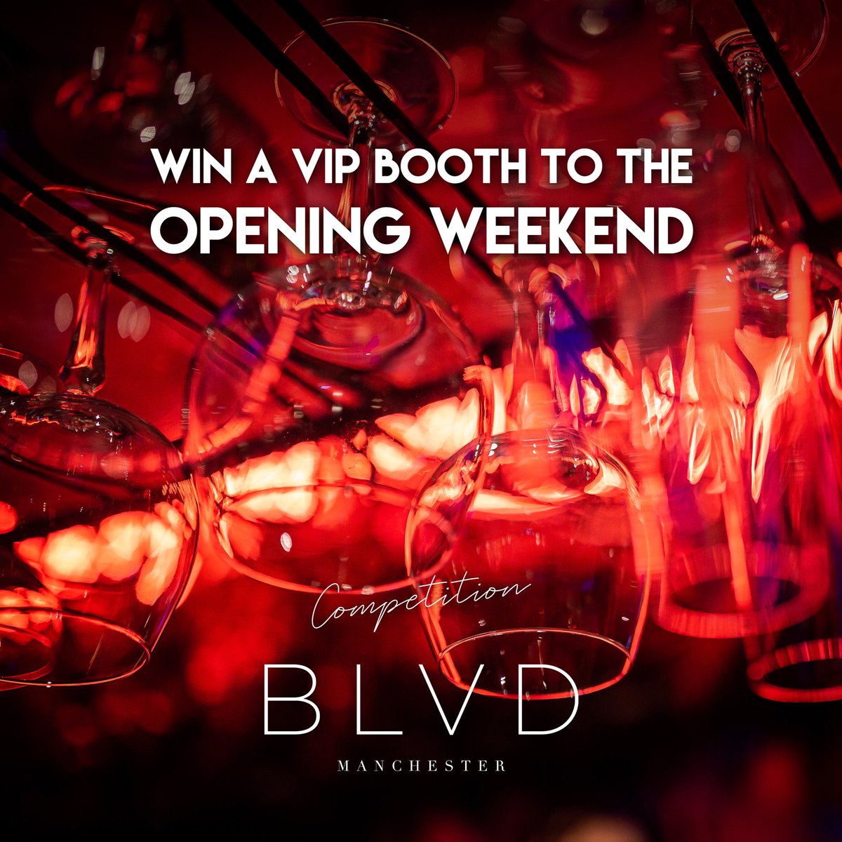 * COMPETITION TIME * To celebrate the launch of BLVD Manchester we are giving 4 lucky people a VIP booth with a bottle of premium spirit!

Tag 3 friends &amp; make sure all 4 are following us.

Winners announced Friday 4pm.

#competition #spinningfields #manchester #bar #drinks
