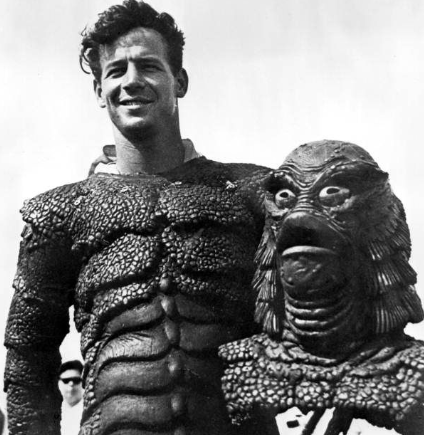Ricou Browning played The Gill-Man during its underwater scenes in THE CREATURE FROM THE BLACK LAGOON, REVENGE OF THE CREATURE, and THE CREATURE WALKS AMONG US. He's now 88 and you can write him at:Ricou Browning5221 Southwest 196th LaneSouthwest Ranches, FL 33332-1111