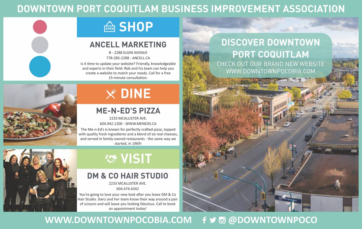 Downtown PoCo BIA 
Shop, Dine, Visit