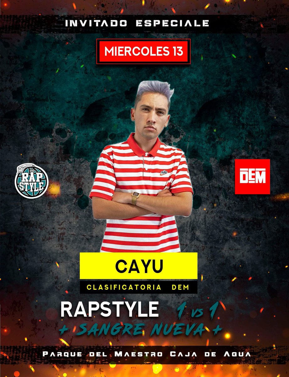 RapstyleSJL's tweet photo. Habra @cayuDEM en @RapstyleSJL 
Nos vemos luego 3:45 PM Perú https://t.co/26vzm7JzEB