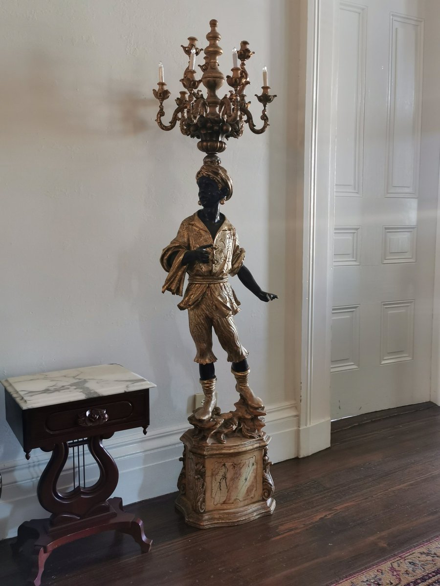 Two of these are in the entrance hallway, in fact they're the first thing you see as you walk in. The worst thing about this is that they are not original to the house. If they are not original, then why are they there except to reinforce white fantasies about black servitude?