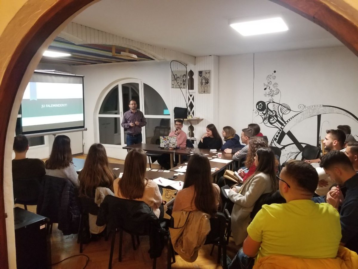 flosskosova's tweet image. Presentation by Prof. Ferat Krasniqi on how he uses OpenStreetMap at University of Prishtina. This activity is part of #OSMGeoWeek and supported by @LUinKosovo