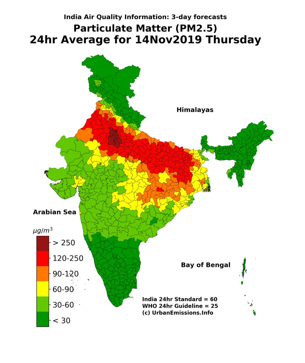 airqualityindia's tweet photo. #AirQuality forecast for India via @UrbanEmissions 

#IndiaAQ https://t.co/gP0iyrArGI
