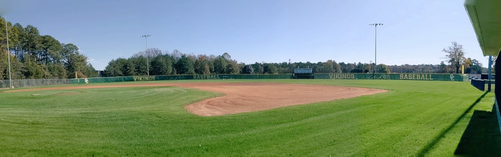 Thanks to my awesome friends at @CCHSBaseball_13 for the opportunity to deck out their baseball field with new windscreens (wrapped backstop pads not pictured) #CCHSBaseball #VikingsBaseball #ProCal #SchoolGraphics #SolutionsBusiness