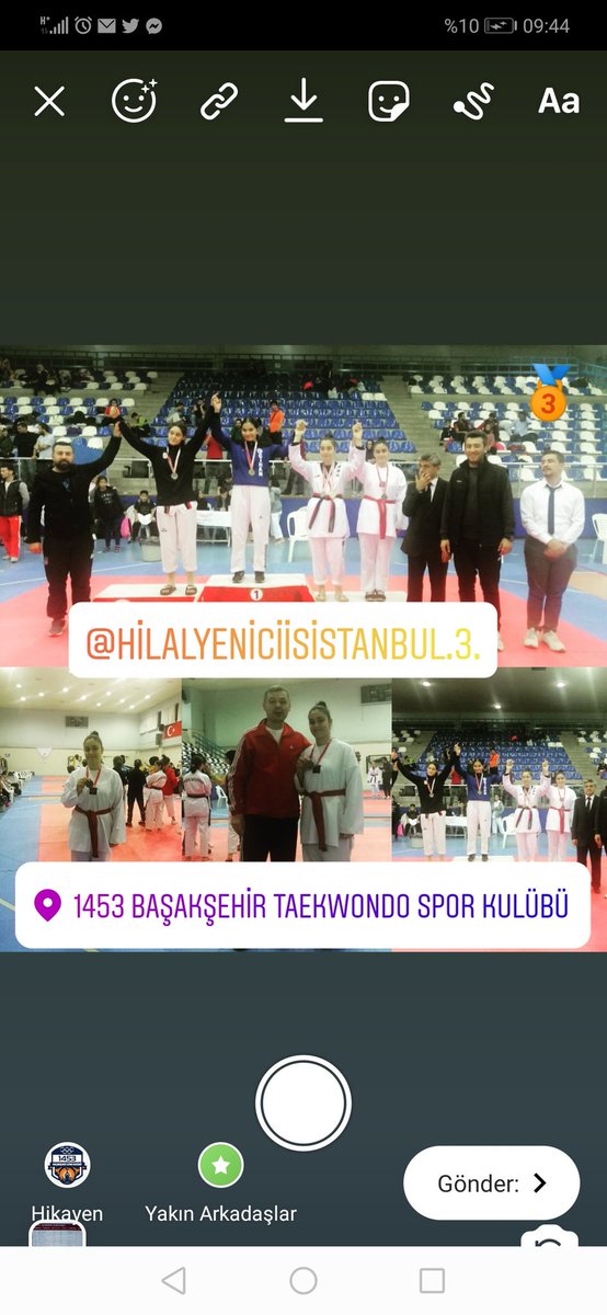 Sporcumuz Hilal Yenici yıldızlar Avrupa İstanbul şampiyonasında 3.olmuştur...