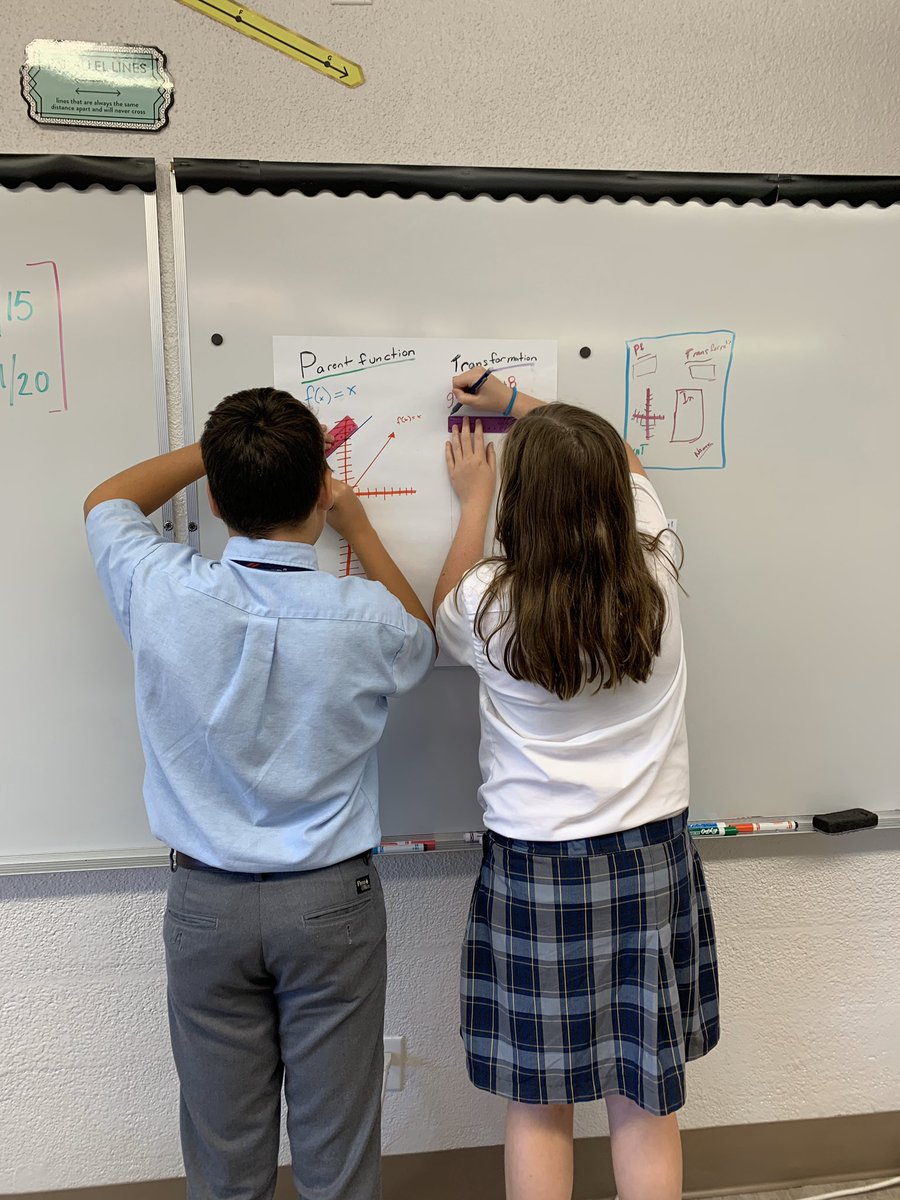 Causey_WPS's tweet photo. Working on transformation posters to help us review for our test on Friday! @WorcesterPrep #algebra1 #lineartransformations #8thgrade 📈🖍📐 https://t.co/5yWJUVB9n9