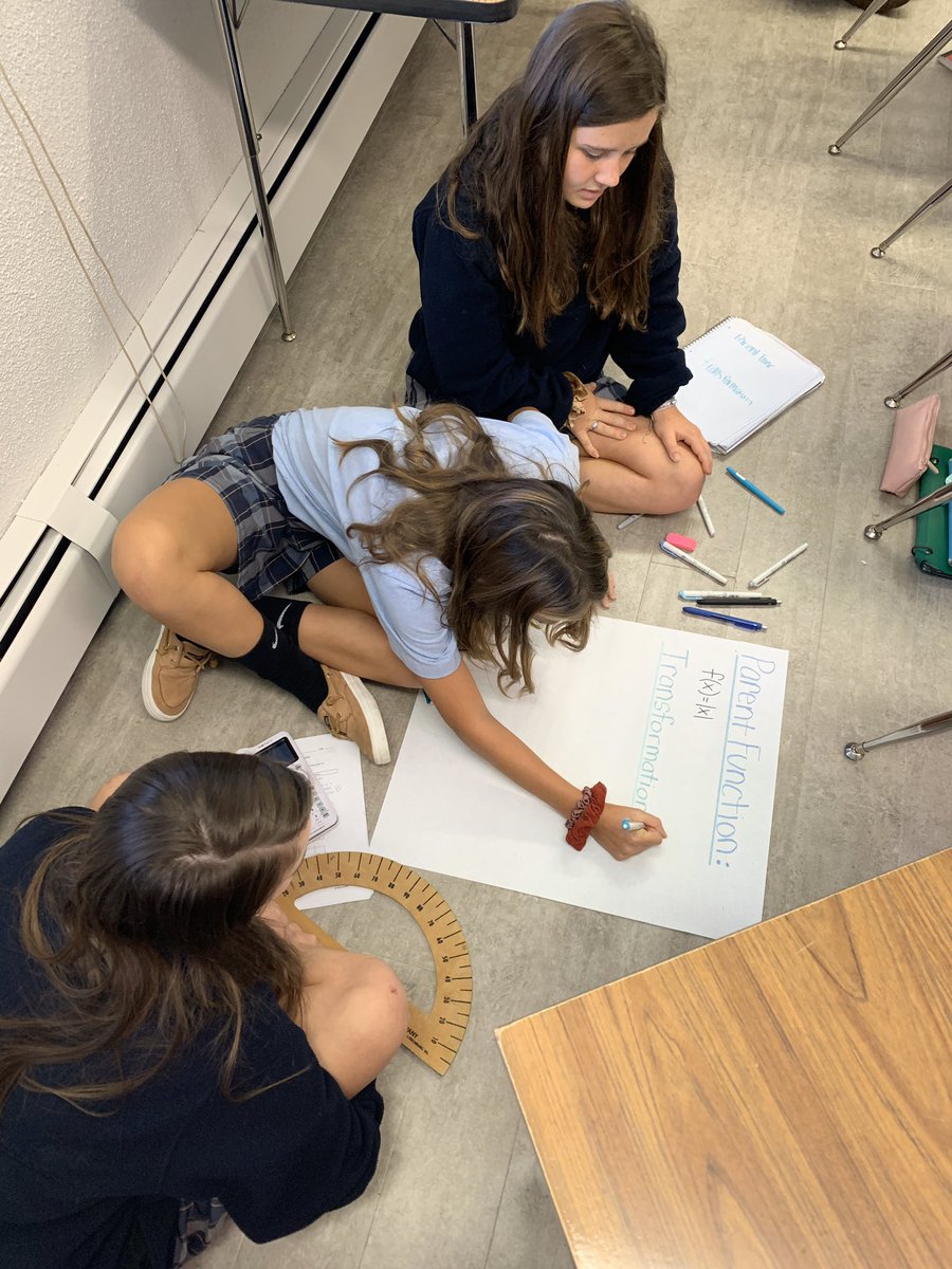 Causey_WPS's tweet photo. Working on transformation posters to help us review for our test on Friday! @WorcesterPrep #algebra1 #lineartransformations #8thgrade 📈🖍📐 https://t.co/5yWJUVB9n9