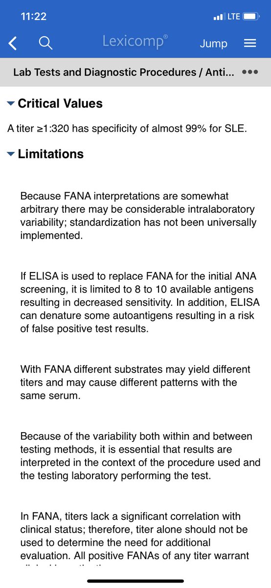 Almost sure this is incorrect #lexicomp info RE ANA in Lab Tests and Diagnostic Procedures Library