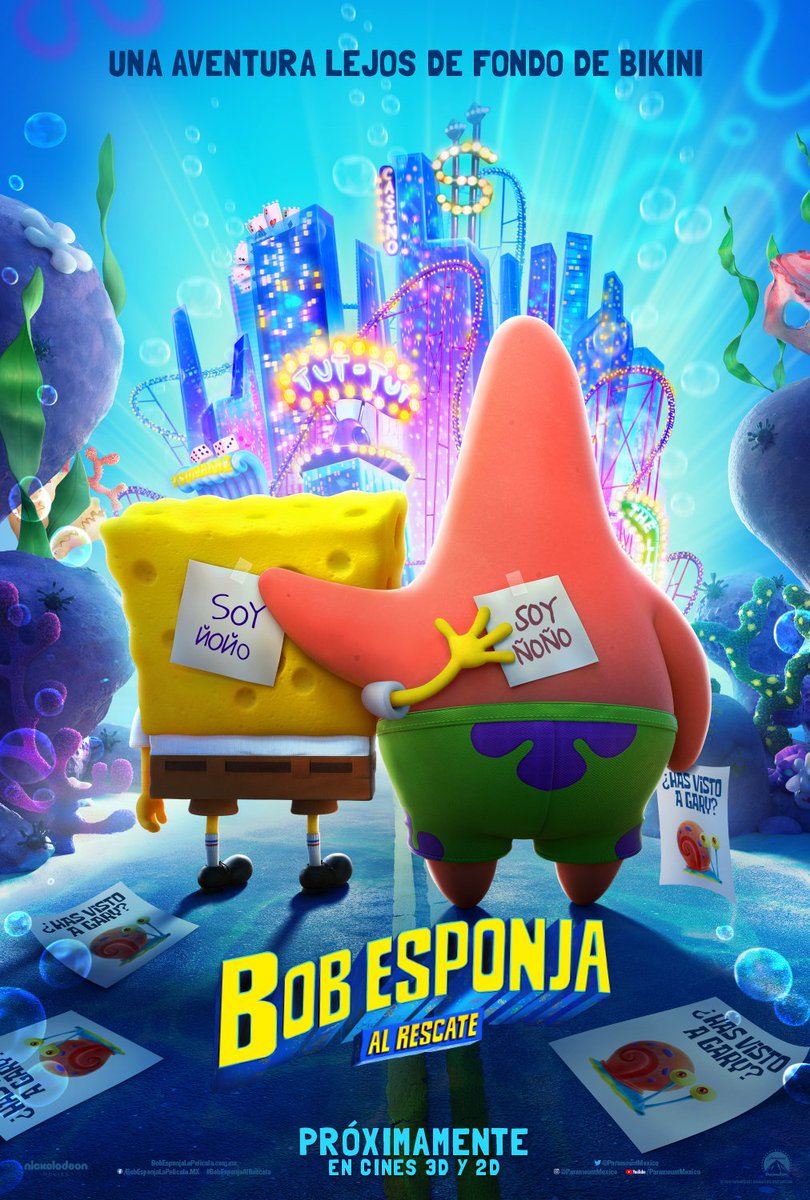 Geekyclorians's tweet photo. #Geekyclorianos! Les compartimos los nuevos pósters de la próxima película de #BobEsponjaAlRescate. 

¡Todo indica que secuestraron a Gary 🐌! ¿Podrán Bob Esponja y Patricio #SalvarAGary? 😱

#BobEsponjaLaPelícula se estrenará en 2020.
¿Quién es fan? 🤔 #YoSoyGeek https://t.co/qRaJPgiGkK