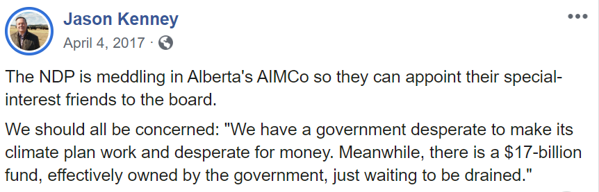 It's almost as if there might be some concern? No. Can't be. Can it? I wonder if our Premier has talked to this Jason Kenney person. I sure hope the Fair Deal panel will look him up. These seem like big, potential issues, don't they?