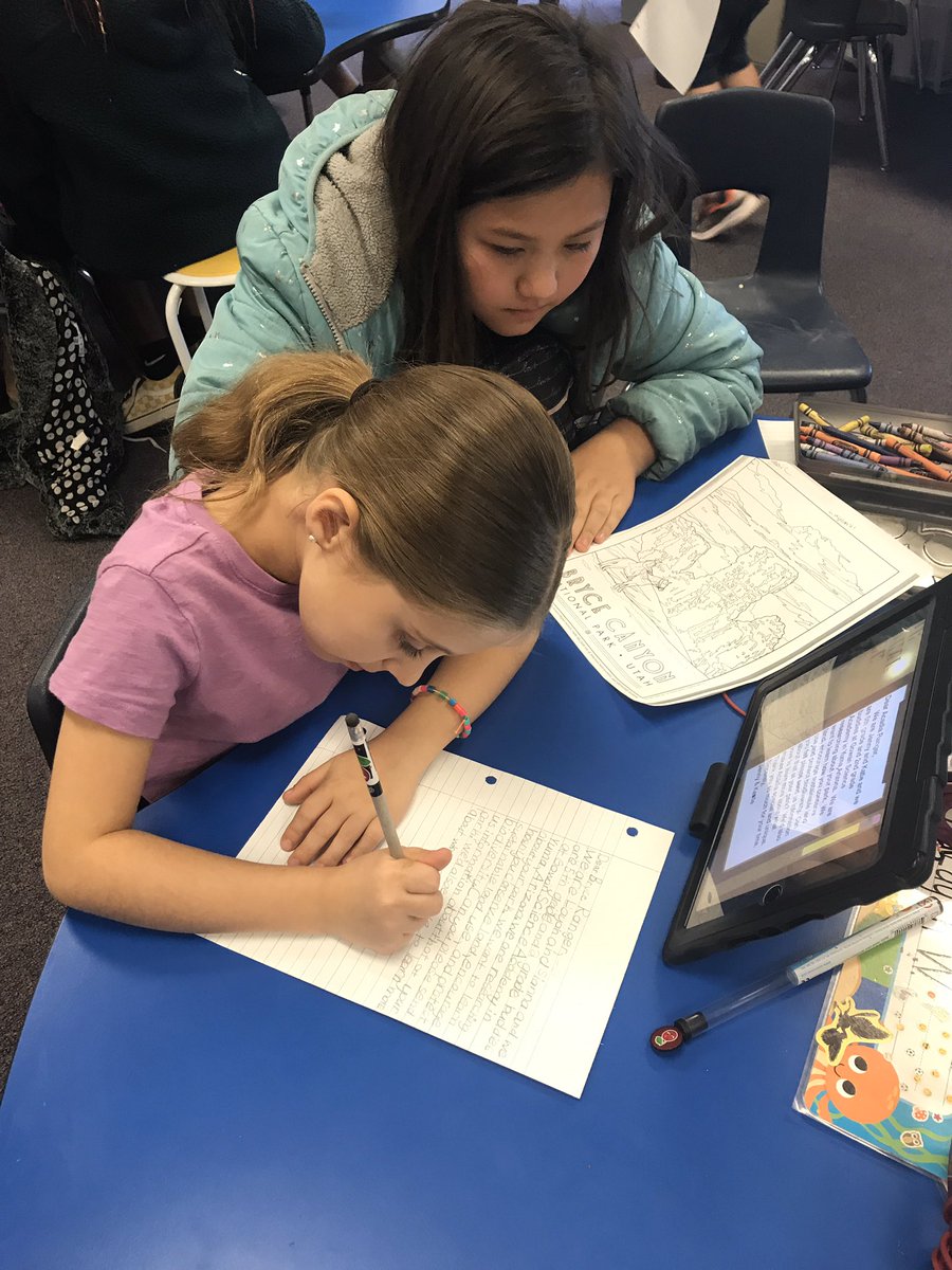 Our buddies are starting their SDG 15 life on land project by learning how the <a href="/NatlParkService/">National Park Service</a> protects it.  Kids wrote letters to their park rangers today hoping to get more info #FindYourPark