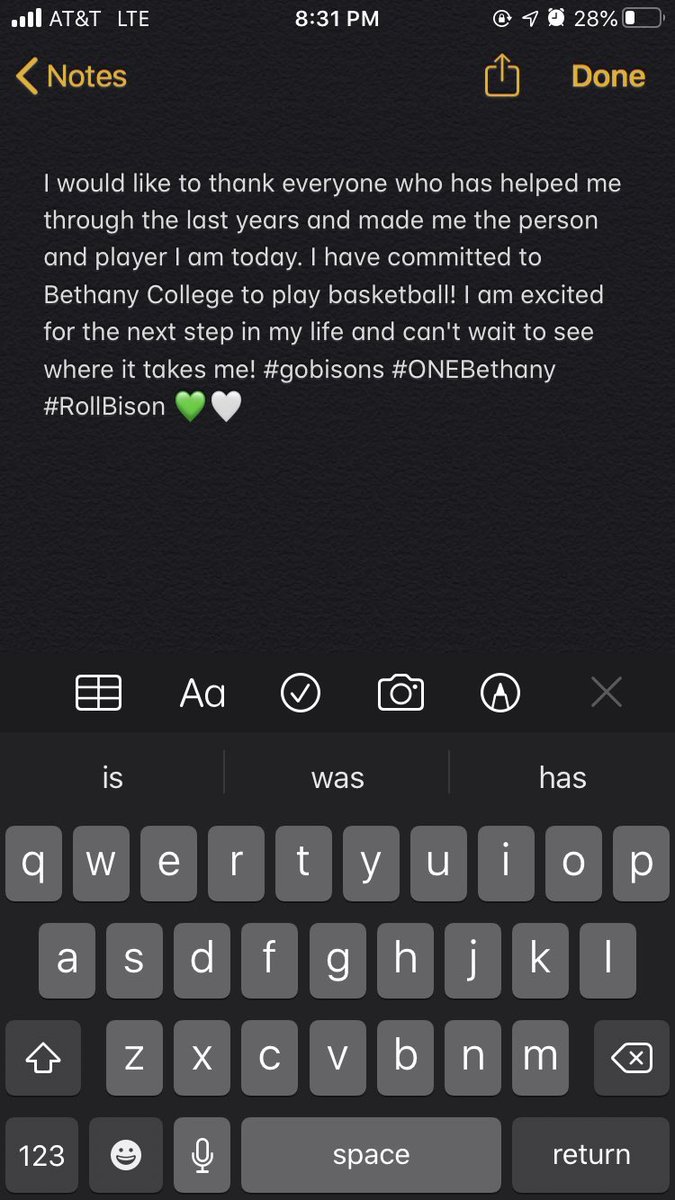 Our program would like to give a big heartfelt CONGRATS to <a href="/abbyreichard24/">abbyreichard24</a> who was with us from the very beginning, for her commitment to play at Bethany College @BCWBB as a student athlete!! Abby you deserve this &amp; we look forward to following your success, GOOD LUCK AB ☺️💥💙💚