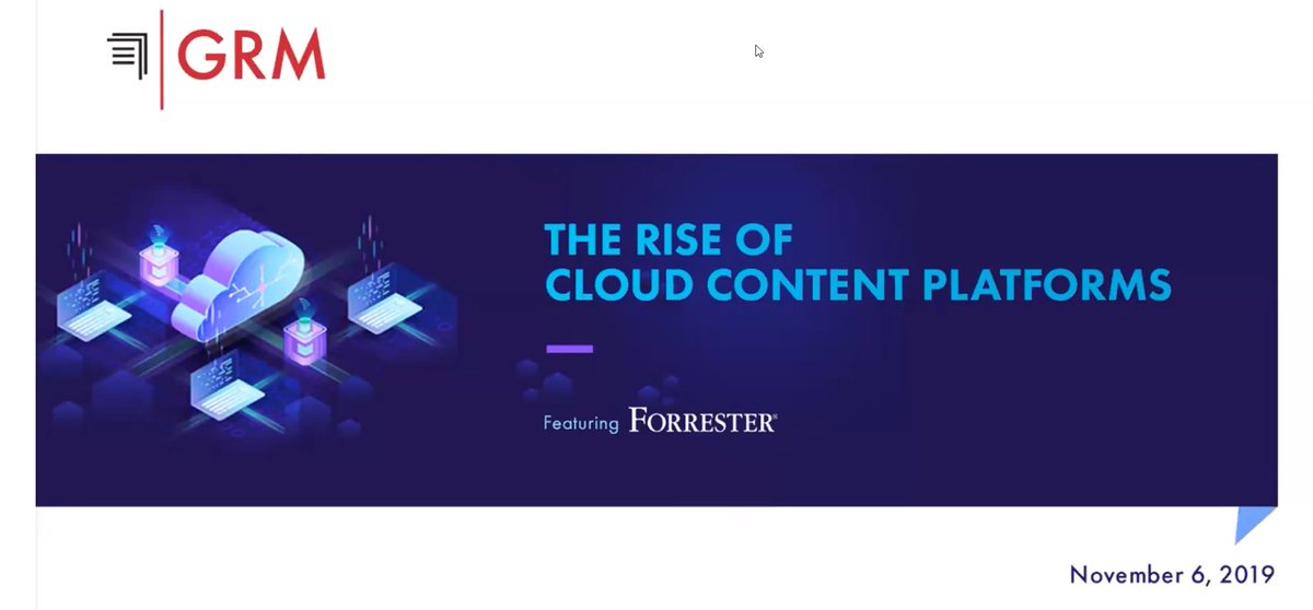If you missed the webinar "Rise of Cloud Content Platforms"   Get instant access now - grmdocumentmanagement.lpages.co/forrester-webi… 

#contentmanagementsystem #ecm #businessprocesses #businessmanagement #workflowmanagement #workflowautomation #InformationTechnology