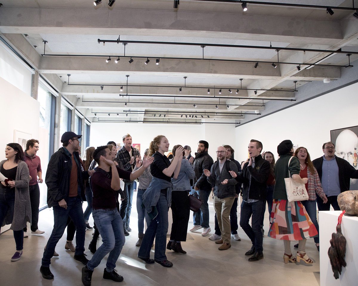 smithunionpsu's tweet photo. @Portland_State marked the opening of the first non-student art museum on campus -- the Jordan Schnitzer Museum pf Art in Fariborz Maseeh Hall (next door to Smith!) -- with a lively ceremony, family fun day and some glorious Jordan Schnitzer artwork.   
📸: @sofiebrandtphoto https://t.co/ejTGp4cnU0