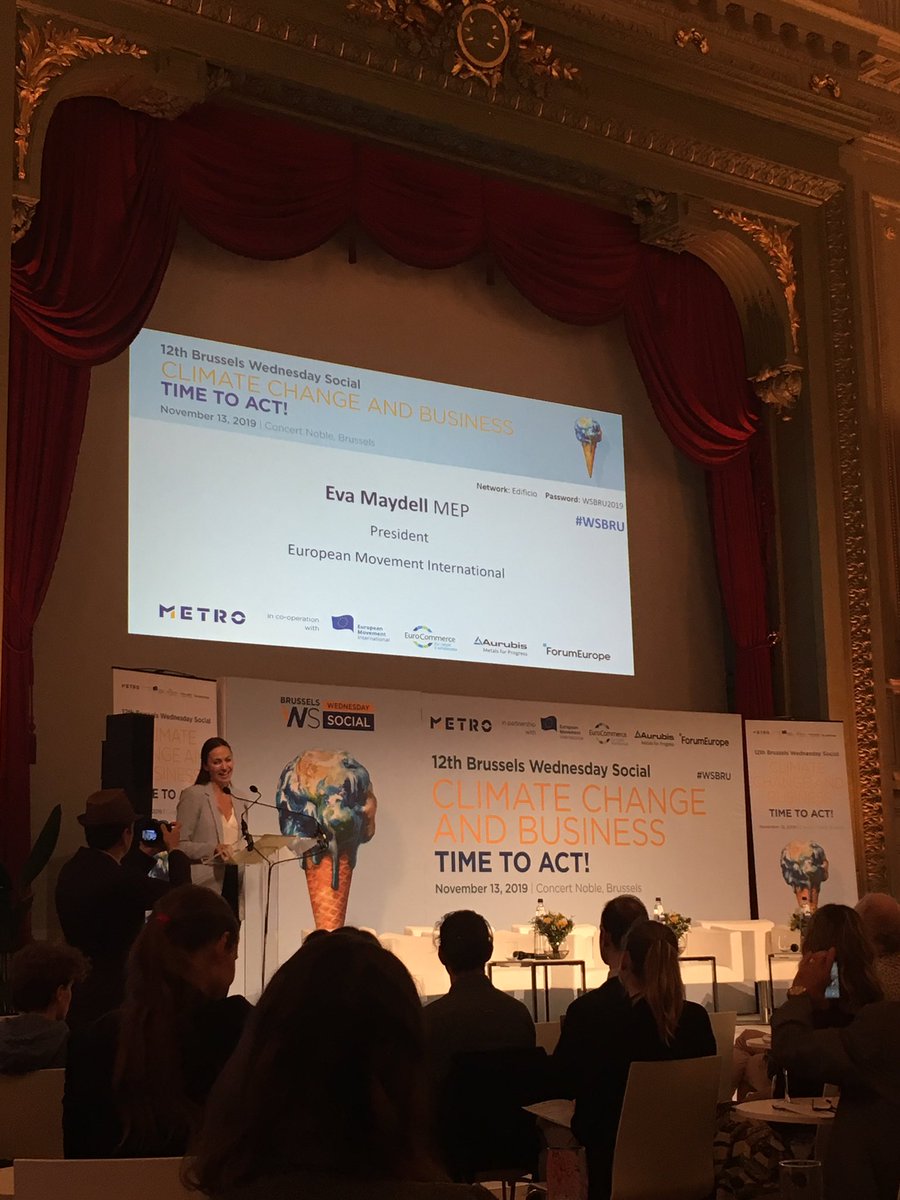 EMInternational's tweet photo. @EvaMaydell on #FridaysForFuture: 
“It addresses the fact that people from all walks of life can multiply the message that our planet needs us more than ever. [...] #ClimateChange is everybody’s business.”

#WSBRU #WednesdaySocial #TimeToAct https://t.co/fwyhioyxKc