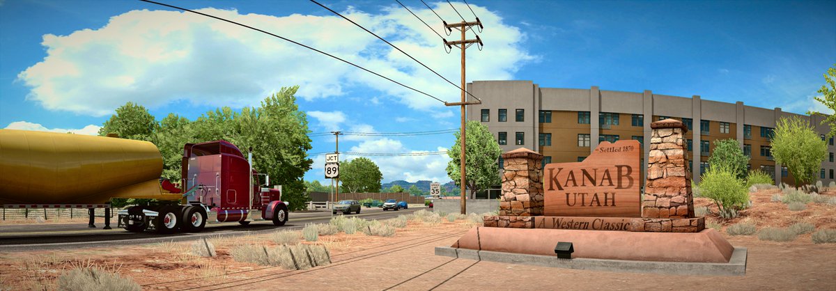 alphafungamer's tweet photo. RT RKI_91: These unique signs welcoming you at the entrance to cities actually a nice thing - Another great detail. 🙂
SCSsoftware #UtahDLC #ATS https://t.co/lTGU5AqtJ9