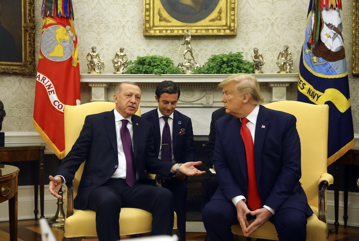 Cumhurbaşkanımız Recep Tayyip Erdoğan, ABD Başkanı Donald Trump tarafından resmi törenle karşılandı.
