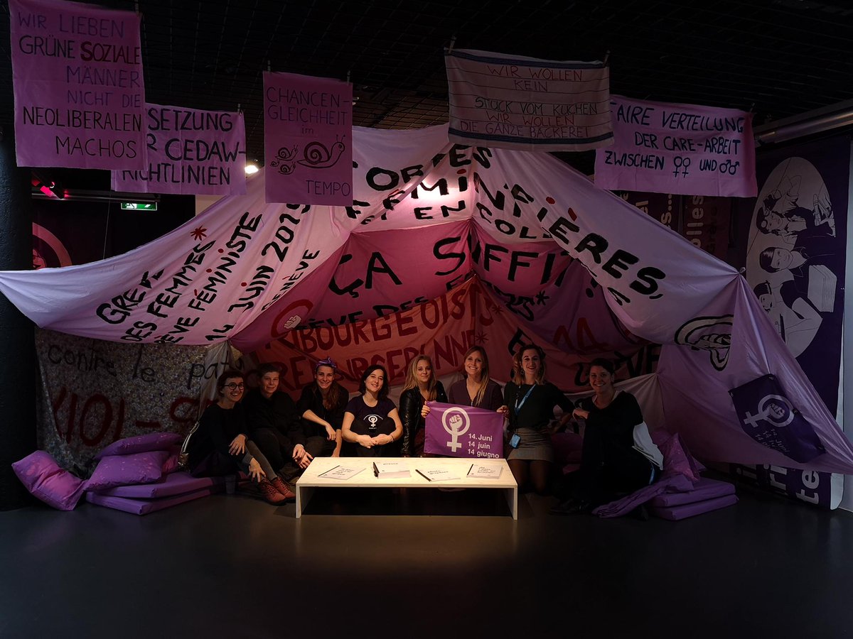 Le 14 juin, c’est un mouvement en marche, plus puissant que jamais. Un jour à marquer d’une pierre violette. Le symbole d’une lutte devenue très visible.

EXPO "maintenir la flamme" à visiter jusqu'au 24nov au Théâtre St Gervais GENEVE