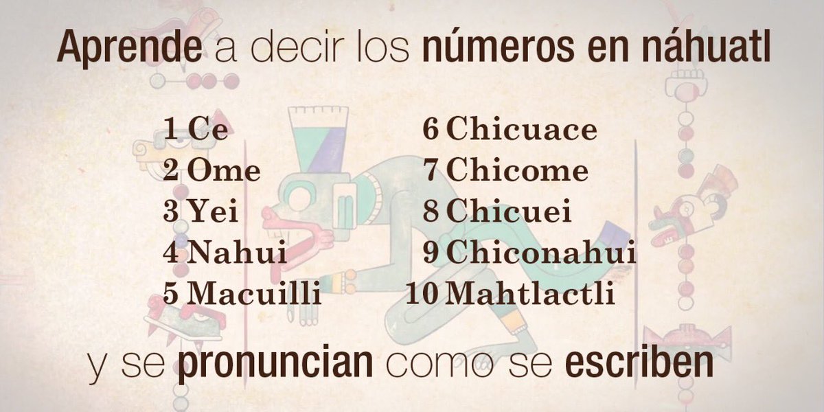 Numeros en nahuatl del 1 al 1000 - Imagui