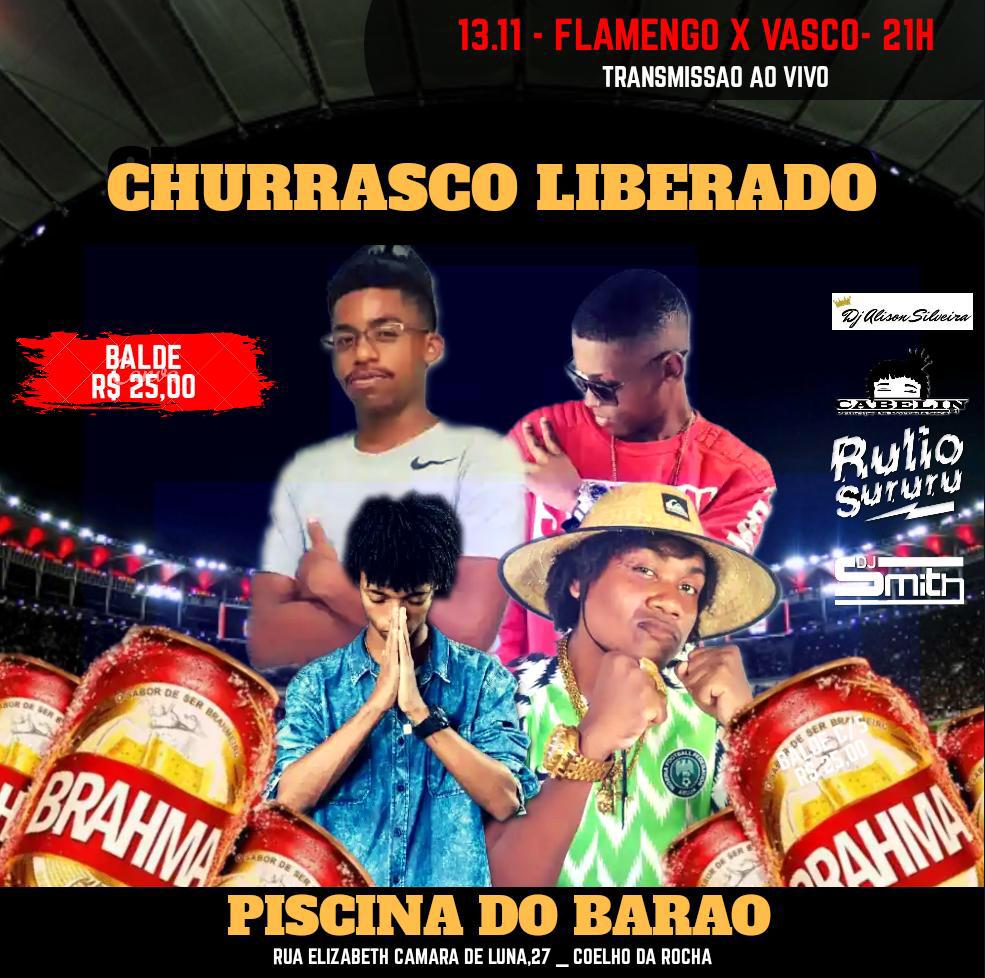 RulioFagner's tweet photo. Hoje tem churrasco liberado na Piscina do Barão com balde de cerveja por 25 reais na transmissão do jogo Vasco e Flamengo. ⚫🔴🖤❤🔊🎶🙅🏾‍♂️ https://t.co/Dh8VSktjdY