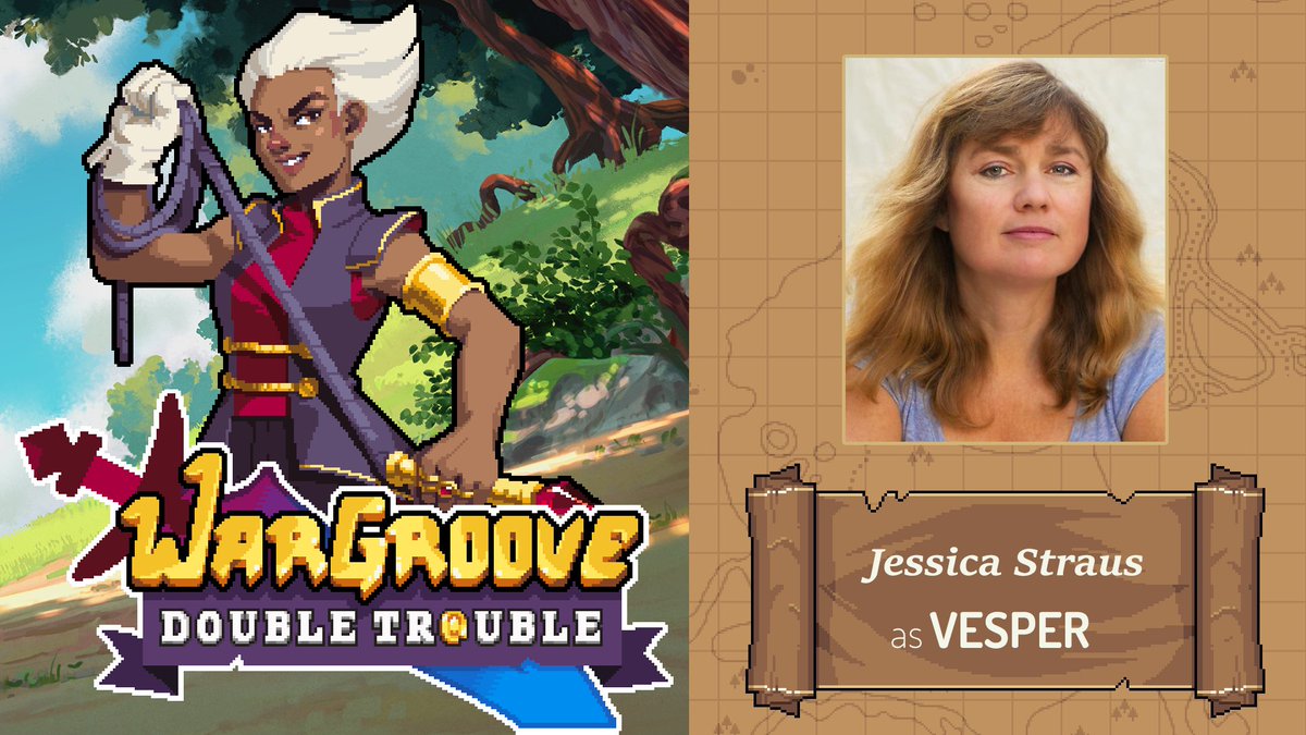 WargrooveGame's tweet photo. They've got war cries, taunts and loads of grunt options; it's the voice actors behind everybody's favourite Outlaw faction! 

🔨 Wulfar by @YeOleShrimpEyes
🌊 Errol by @EileMonty
🔥 Orla by @VivienTaylor 
💨 Vesper by @JessicasVoice 

🧾 https://t.co/6m44T4dup4 https://t.co/e4H7kMTb0H