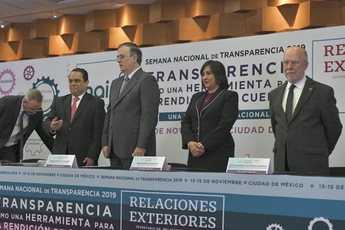 Irma_Sandoval's tweet photo. En la Inauguración de la Semana Nacional de la Transparencia en la @SRE_mx sentencié que ya no podemos conformarnos con una visión burocrática ni publirrelacionista de la transparencia, tenemos que convertir a la transparencia en un verdadero instrumento de rendición de cuentas. https://t.co/k2SIpL2pF3