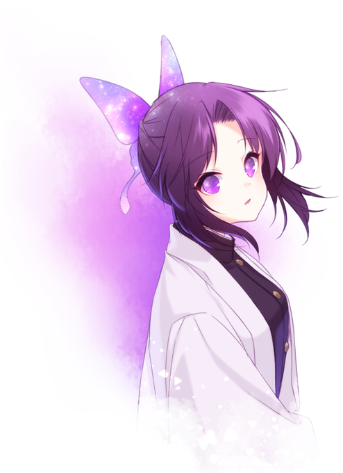 相模琳🌸さんがTwitterに投稿した胡蝶しのぶ(鬼滅の刃)のイラスト。