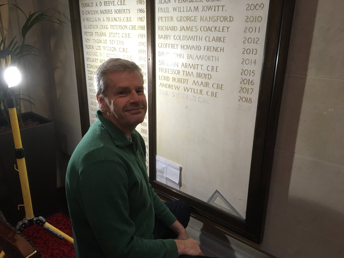 ICELibrary's tweet photo. Adding Paul Sheffield’s name to the ICE Presidents board today https://t.co/ezN9X4HRc7