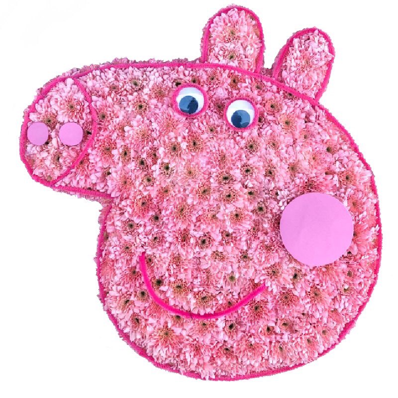 pick_a_posy's tweet photo. Peppa Pig Funeral Tribute.                    #peppa #peppapig #cartoon #funeral #funeralflowers #strood #medway #rochester https://t.co/WXPn9Qzk0d