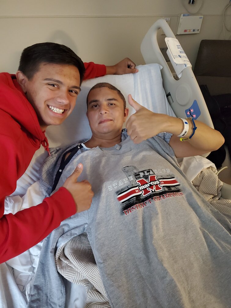 MarcusFootball's tweet photo. Denton Police Offer Urban Rodriguez is a hero and a fighter β and heβs @MarcusFootball family. As Rodriguez continues his miraculous recovery, please keep him & his family, including nephew @JeaunusH9 and cousins @chrisesp23 and Nico Espinoza, in your prayers. ππ»β€οΈ #STCDA #ELITE https://t.co/Q2tVmVhn40