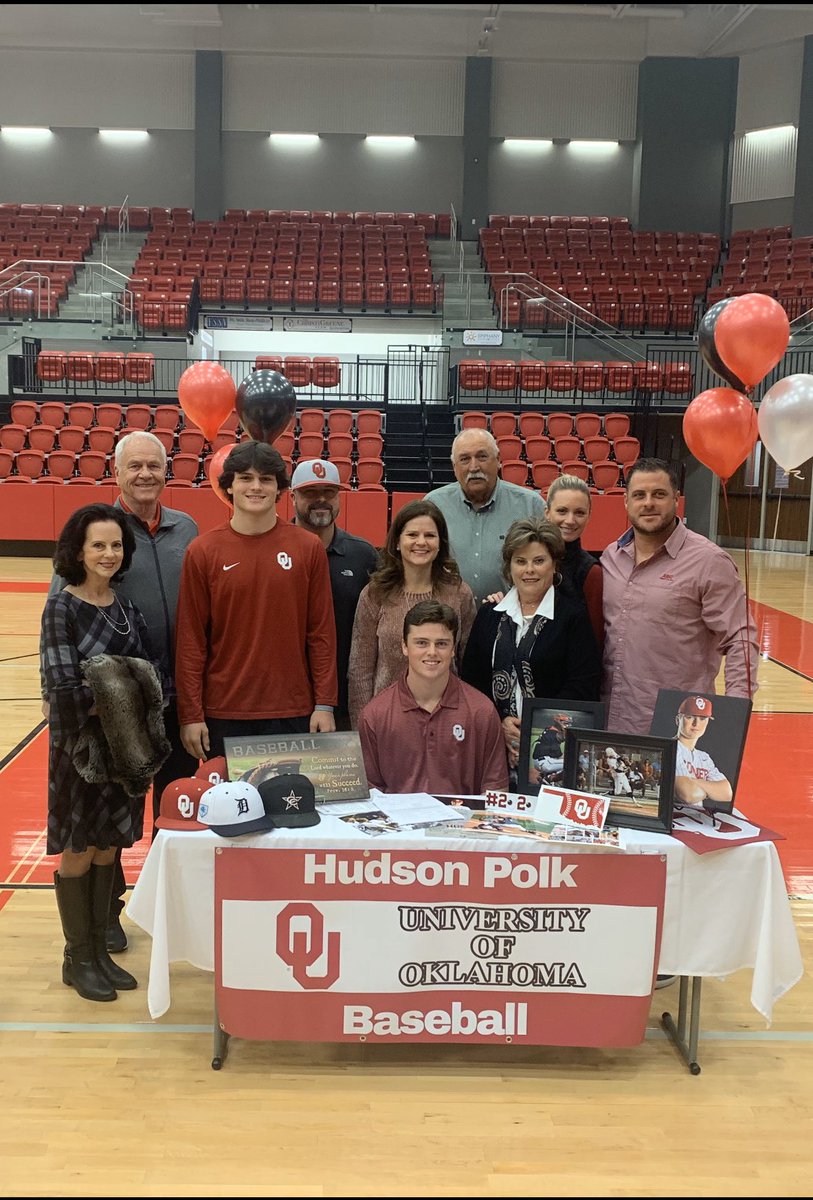 CONGRATULATIONS to Hudson Polk and family on signing with the University of Oklahoma! #CowboyCulture #Boomer