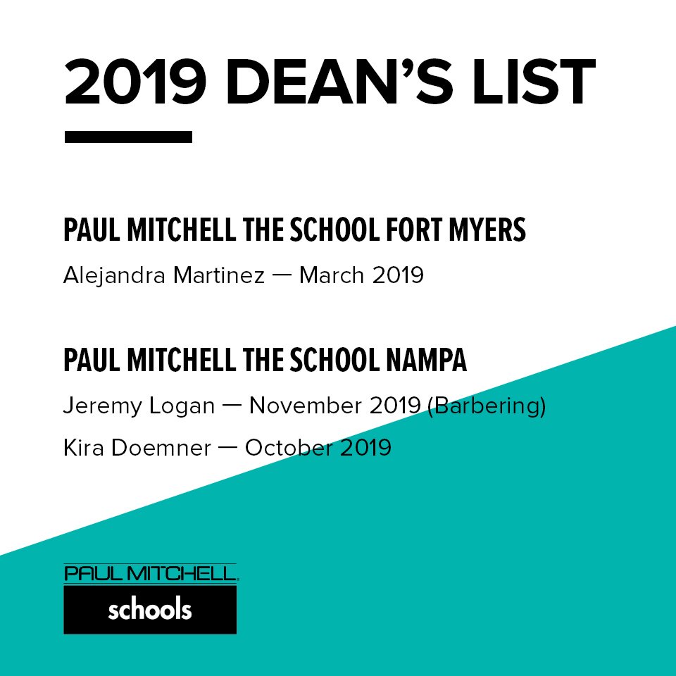 WinnClaybaugh's tweet photo. 2/ It takes a lot of hard work to make the #DeansList at @paulmitchelledu! Congratulations! @PMTSBOISE @PMTSMadison @rkacademy @PMTSFayNC @paulmitchellLR @imaginePMPS @pmtsnampa @pmtsfortmyers https://t.co/8qsybG1mli