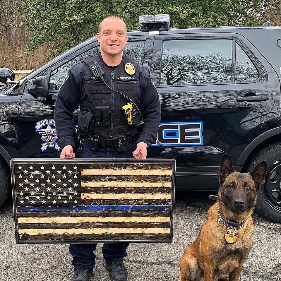 GwinnettSO's tweet photo. RIP Hero ๐ข๐พ๐๐ #BluePawsMatter #K9Harlej #FishersPD #K9 https://t.co/yAEoABdJJr
