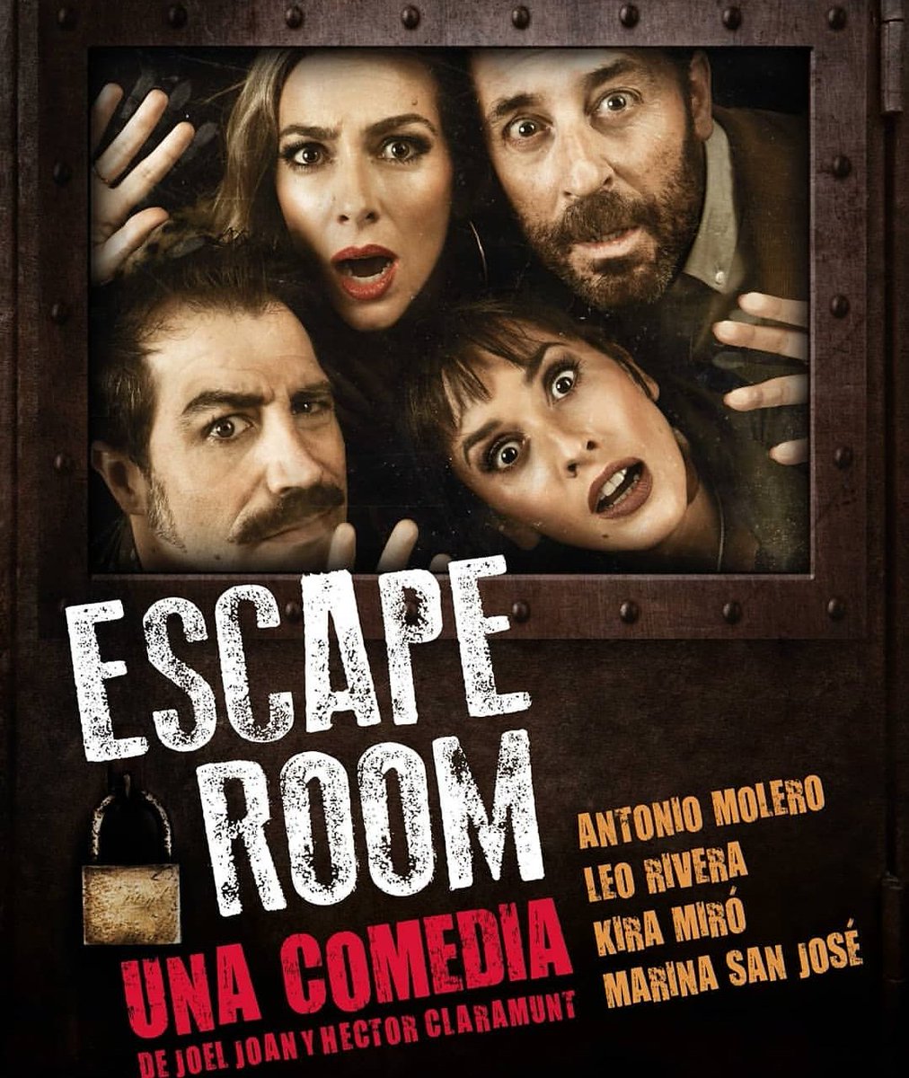 Cartel oficial de #EscapeRoom. Madrid 2020. 
#EscapeRoomMadrid #Teatro #LeoRivera