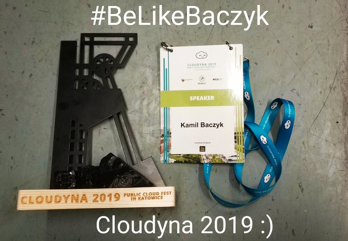 <a href="/CloudynaConf/">Cloudyna</a> <a href="/vJZielinski/">Jaroslaw Zielinski</a> thx for this awesome speakers gift ! Mój własny "wungiel" :) #conference  #MVPBuzz #sharingiscaring #BeLikeBaczyk