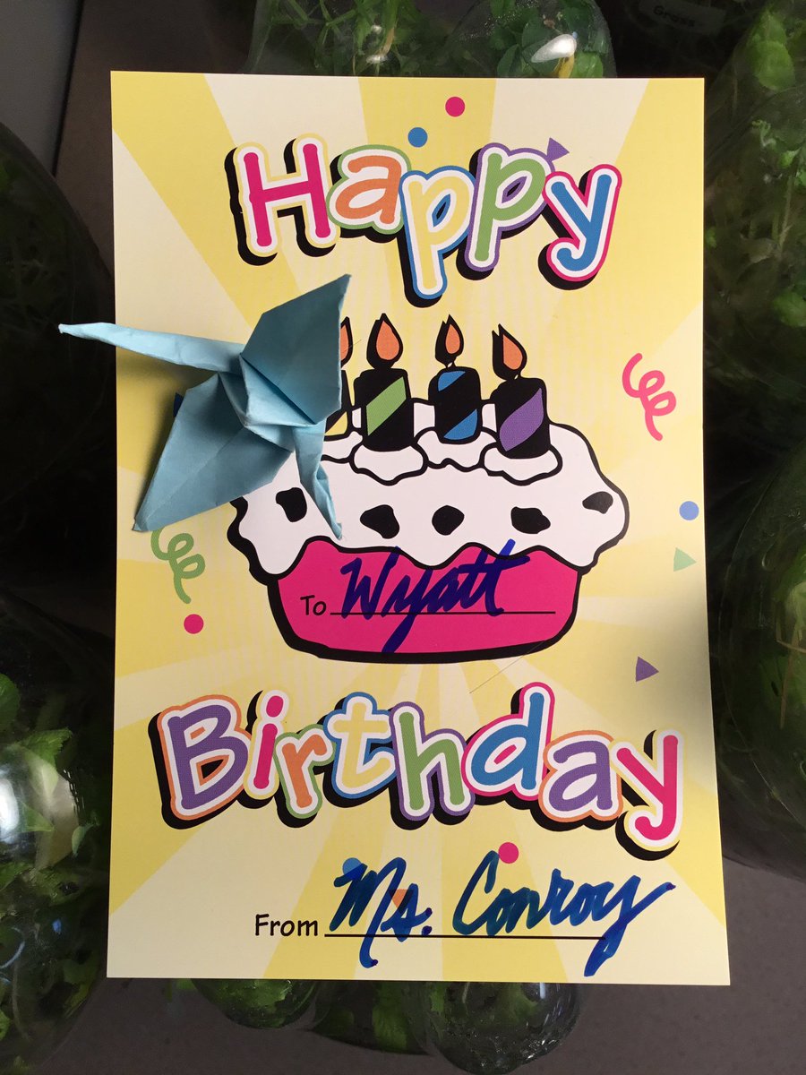 Conroy_Class's tweet photo. Happy Birthday to Wyatt! #conroyclass #wewishyouwell https://t.co/cJ7gRFJkWm