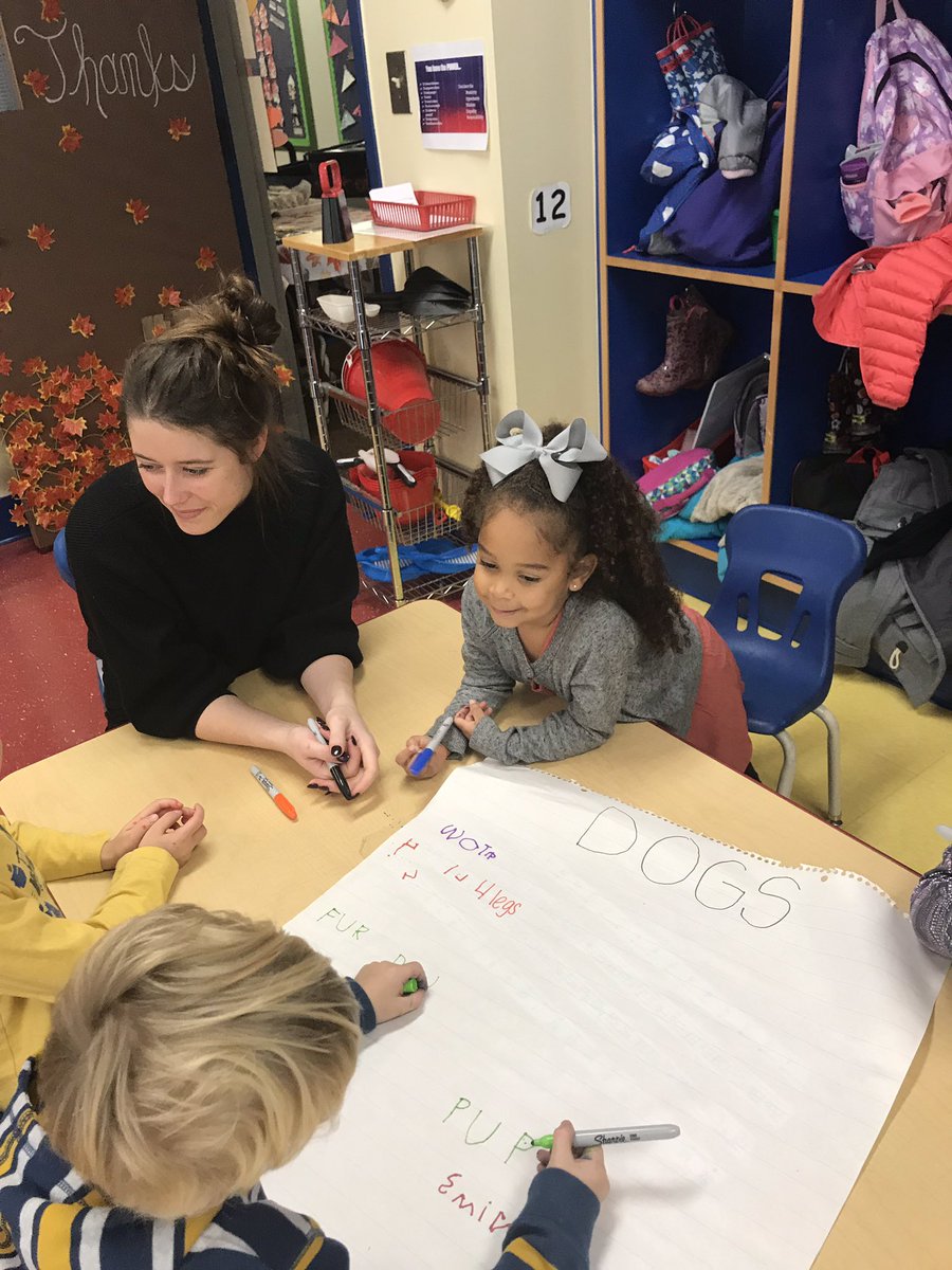 After differentiating between fiction and nonfiction, the Honey Badger teaching team showed students pictures of a dog, horse, and a blue bird. After examining each photo, the students wrote non-fiction statements about each animal. #TrinityLearns