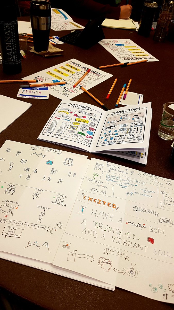 PonceletEvan's tweet image. Visual Note-Taking 101 with @Katherine_Haugh this morning was a hit! Simple visuals can go a long way in note taking and facilitation. #eval19 #letsgetvisual