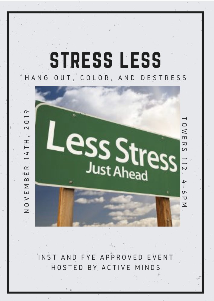 OtterbeinCSI's tweet image. TODAY you can learn how to Stress Less with @ActiveMindOU - in Towers 112 from 4-6pm! #FYEapproved