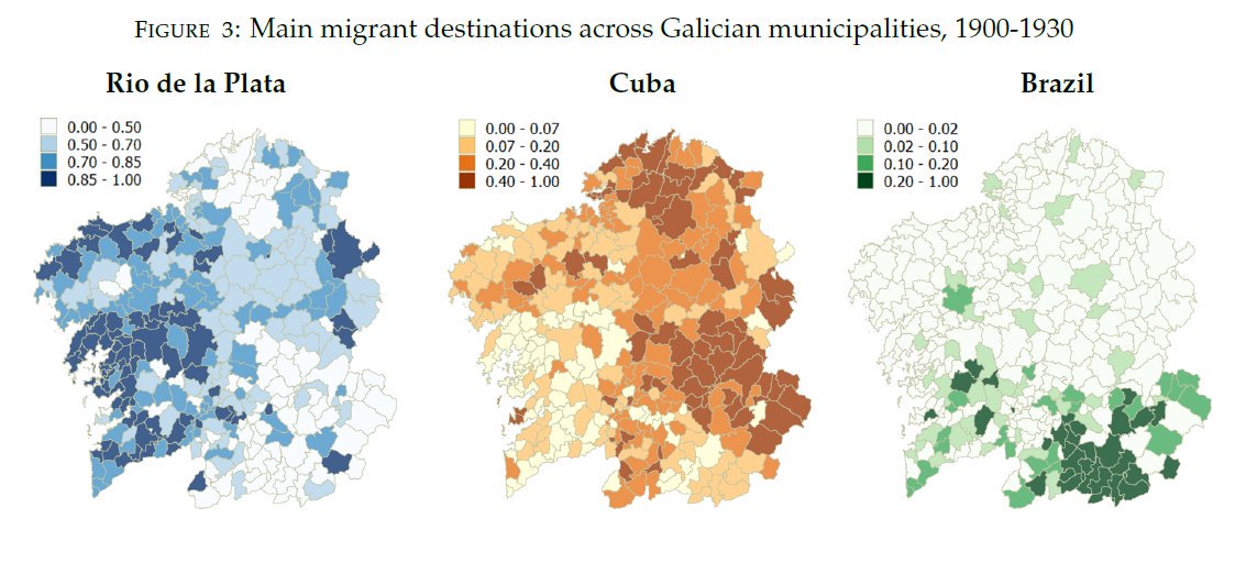 7) To predict the timing of departures, I rely on the economic growth in the relevant destinations, a measure that I construct relying on information of migrants’ destinations at the local level