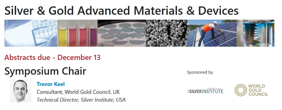 Keel79's tweet image. Pleased to announce we&apos;re repeating this year&apos;s successful #techconnectworld symposium focusing on innovative #silver and #gold technologies with @SilverInstitute and @GOLDCOUNCIL as sponsors. Please contact me if you wish to join us in DC next June techconnectworld.com/World2020/sym/…