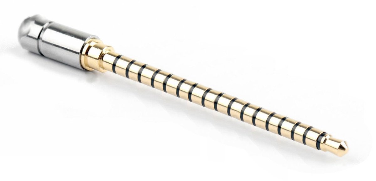 a headphone jack, but like, really long, with a lot of segments