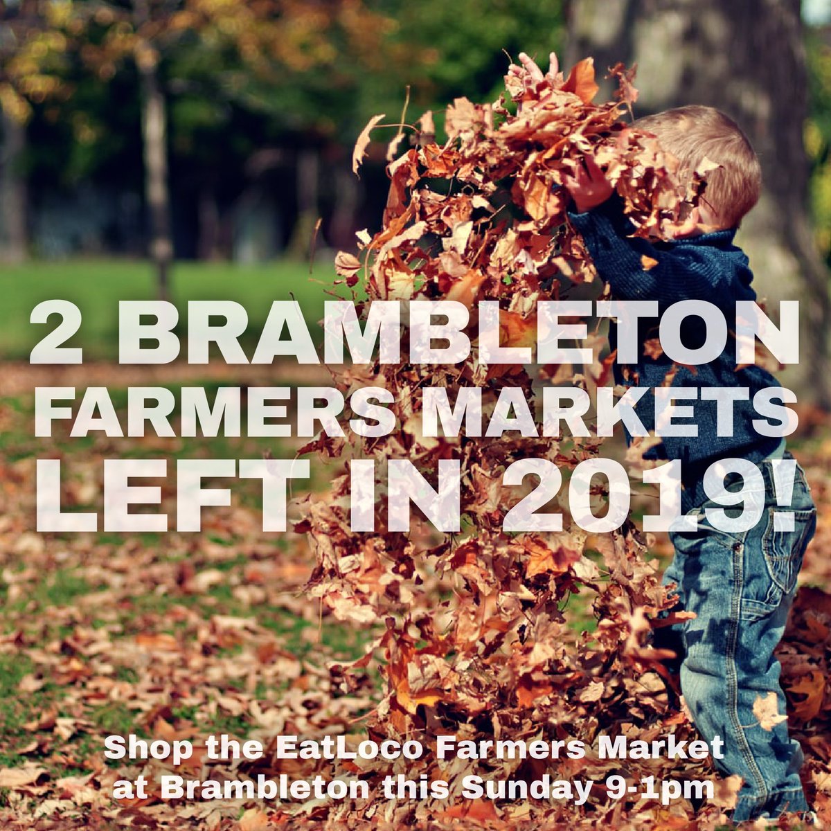 2 more #EatLoco #BRAMBLETON Farmers Markets left for the 2019 season! But don't worry, plenty of the farmers &amp; vendors will be at the EatLoco Farmers Market at <a href="/OneLoudoun/">One Loudoun</a> - available ALL WINTER LONG❄️

#eatloco #brambleton #eatlocofarmersmarkets #brambletonplaza #loudouncounty