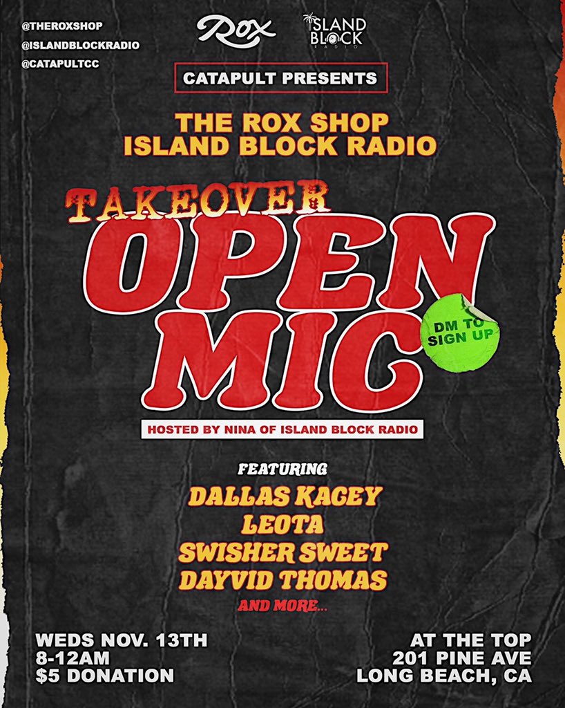 SweetNinasCo's tweet photo. We’re so excited to announce that Sweet Nina’s Cookies will be sold at the Island Block Radio x The Rox Shop OPEN MIC TAKEOVER with Catapult !
#IslandBlockRadio
#CatapultCC
#TheRoxShop https://t.co/cIt8KxnHSW