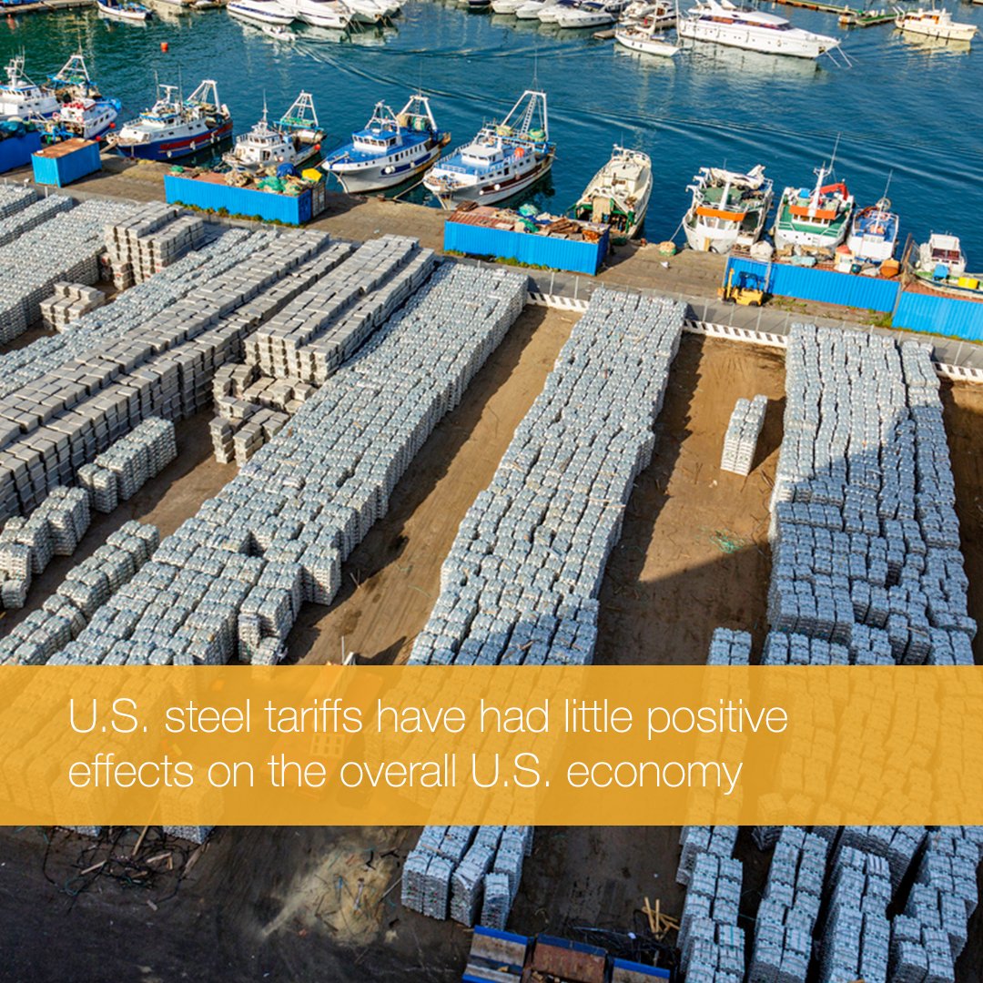EXIMA8's tweet photo. The Trump administration imposes steel tariffs, in an attempt to support the domestic steel industry and bring down steel imports in order to lift domestic steel production. Read More! https://t.co/NXvJCPYqdx 
.
.
.
.
#EXIMA #internationaltrade #steelindustry #steelproduction https://t.co/KNHmEiC0cL