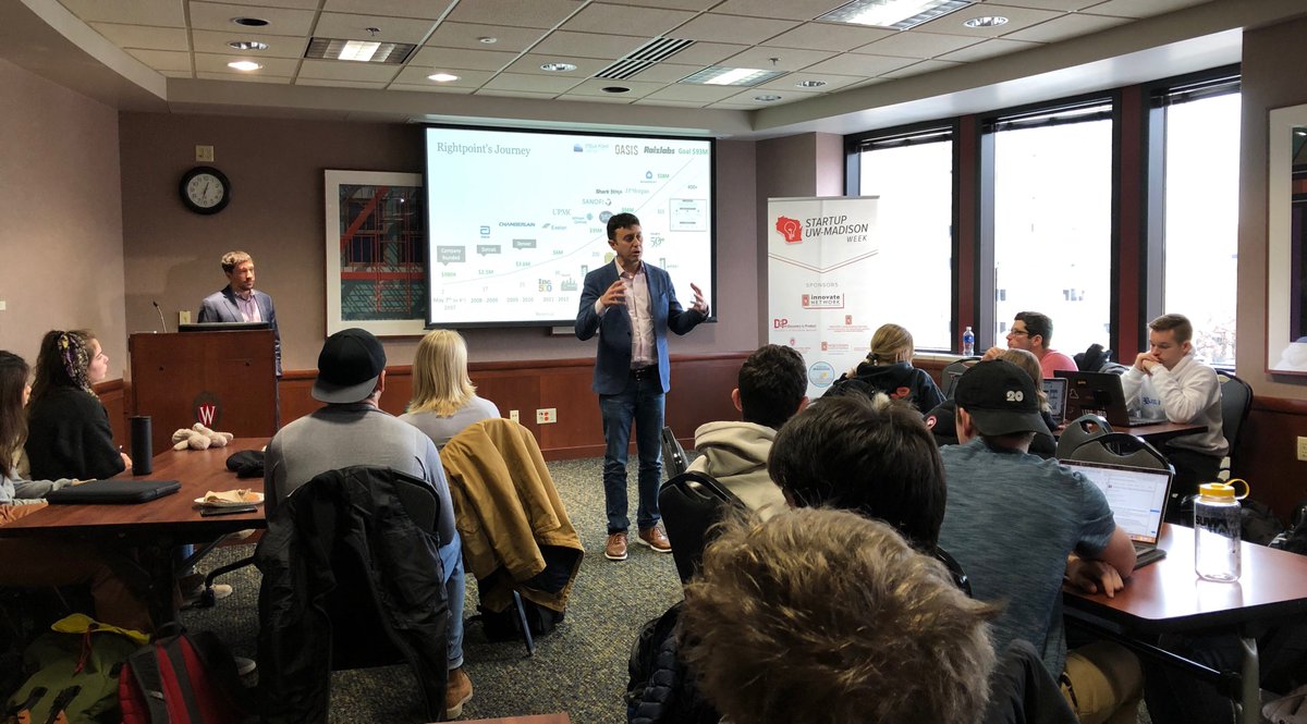 <a href="/WeinertCenter/">Weinert Center</a> <a href="/Rightpoint/">Rightpoint</a> <a href="/schneiderbs/">Brad Schneider</a> <a href="/rfreedman/">Co-founder & Board Member</a> Describing how they got <a href="/Rightpoint/">Rightpoint</a> off the ground, <a href="/rfreedman/">Co-founder & Board Member</a> says that having a strong network is one of the most important factors to be a successful entrepreneur. Lots of great advice coming out of this #StartupWI event hosted at the <a href="/WeinertCenter/">Weinert Center</a>!